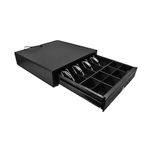 Metal Siyah Para Çekmecesi 4 Banknot 8 Bozuk Para Haznesi 41 X 41