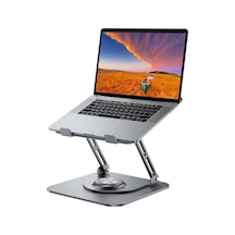 Masa İçin Dizüstü Bilgisayar Standı, 360 Dönebilen Tabanlı Ayarlanabilir Bilgisayar Standı, İşbirliğine Dayalı Çalışma İçin Ergonomik Dizüstü Bilgisayar Yükselticisi, Katlanabilir Ve