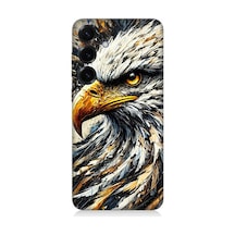 Samsung Galaxy S25 Plus Uyumlu Detaylı Kartal Bakışı Desenli Silikon Kılıf Çok Renkli