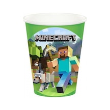 Bardak Minecraft Temalı 8 Li Paket Karton Bardak +3