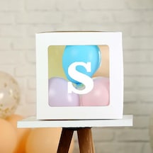Şeffaf S Harfli Beyaz Kutu Ve Balon Seti Kendin Yap Bebek Çocuk D