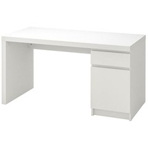 Çalışma Masası, Beyaz Renk Meridyendukkan 140x65 Cm Çekmeceli Çalışma Ünitesi