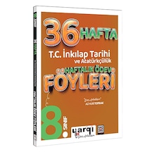 Yargı Ders Arkadaşım 8. Sınıf T.c. İnkılap Tarihi Ve Atatürkçülük 32+4 Haftalık Ödev Föyleri