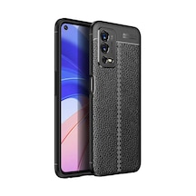 Oppo A55 4G Kılıf Focus Derili Kamera Korumalı Silikonkılıf