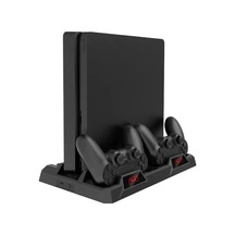 Sony Ps4 Uyumlu Slim/pro Stand Şarj Istasyonu Soğutma Fanlı Multifonksiyonel