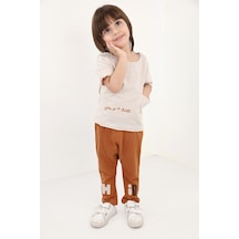 Toontoy Kids Toontoy Erkek Çocuk One Of Nakışlı Eşofman Takım Bej