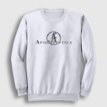 Presmono Unisex A Apocalyptica Sweatshirt Beyaz