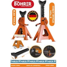 Böhrer Hb0416t Alman Böhrer Turuncu 2 Ton Oto Araç Araba Kaldırma Sabit Tutma Kriko Standı - Tekli