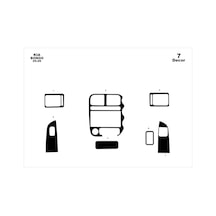 Kia Bongo Torpido Kaplama 2009- 7 Parça Piano Black