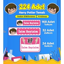 Okul Kreş Kişiye Özel İsim Etiket Seti Harry Potter Temalı - Model 83 Çok Renkli