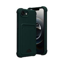 Apple iPhone  Uyumlu-  16e Kelvin Kartvizitli Silikon - Koyu Yeşil