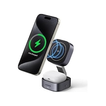 Magflow Qi2 Sertifikalı 15w 2&apos Si 1 Arada Katlanabilir Şarj İstasyonuşarj Standı İphone 16,16 Pro,16 Pro Max,15,14,13, Airpods İçin Magsafe Şarj Cihazı İle Uyumlu, Bekleme İşlevini Destekler