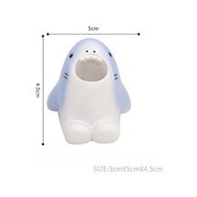 Karikatür Hayvan Diş Fırçası Tutucu Sevimli Corgi Köpekbalığı Depolama Standı Makyaj Fırça Kırtasiye Tezgah Organizatör Banyo Dekorasyon Shark Diğer