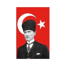 Lona Sanat Atatürklü Saten Türk Bayrağı 50x75 Cm Diğer