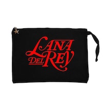 Lana Del Rey Logo Siyah Clutch Astarlı Cüzdan / El Çantası