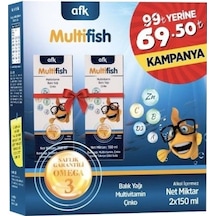 Multifish Omega Balık Yağı Şurup 150 ML 1+1 Avantajlı Paket Multifish Omega Balık Yağı Şurup 150 ML 1+1 Avantajlı Paket