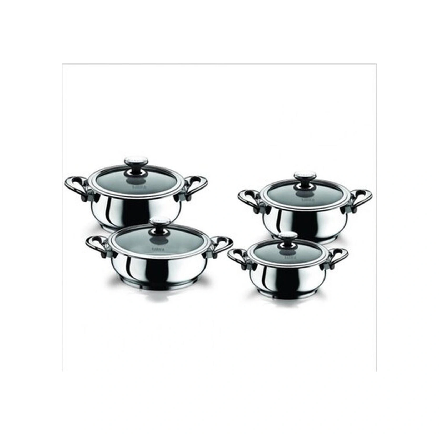 Karaca Window 8 Parça Çelik Tencere Takımı Siyah Bakır - Siyah