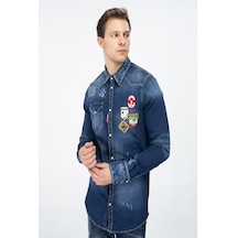 Yeni Dsquared2 Erkek Gömlek (469491526) Mavi