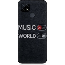 Realme C21 Uyumlu Müzik On Desenli Silikon Kılıf