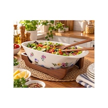 Petit Fleur Koleksiyonu Bambu Salata Kasesi Beyaz - 936928531 Beyaz