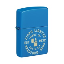 Zippo Bradford Sky Blue Dizayn Çakmak Mavi