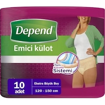 Depend Emici Külot EXStra Büyük Boy XL 120 - 150 Cm 10 Adet