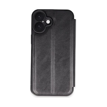 Apple Uyumlu iPhone 16 Plus Kılıf Flip Cover Siyah/
