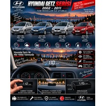Hyundai Getz 2002-2011 Modeller İçin Head Up Display Hayalet Gösterge Ekranı Ön Cam Hız Göstergesi