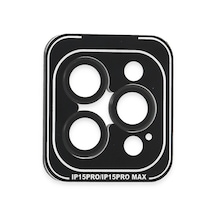 Joko Apple iPhone Uyumlu 15 Pro Max Pvd Metal Kamera Lens - Siyah Belirtilmemis