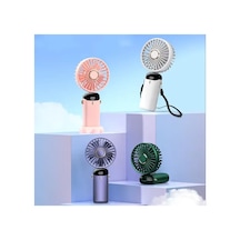 Mini Klima Led Göstergeli Şarjlı El Fanı Vantilatör 5 Kademeli Hız Serinletici Parfümlü Fan