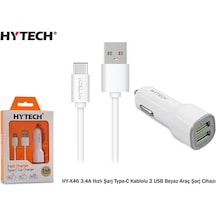 Hytech Hy-X46 3.4A Hızlı Şarj Type-C Kablolu 2 Usb