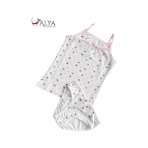 Alya Underwear Kız Çocuk Baskılı Ip Askılı Atlet Ve Slip Takımı Çilek Baskılı