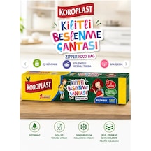 Koroplast Kilitli Saklama Poşeti 20x25 Cm Küçük Boy 15 Adet Beslenme Çantası, Zipper Food Bag- Beslenme Çantası-piknik-seyahat-dondurucuda