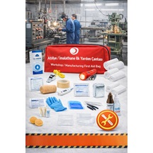 Atölye İlk Yardım Çantası, İmalathane Acil Durum Çantası 50 Parça
