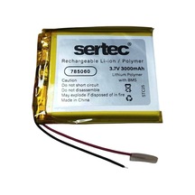 Sertec 785060 3.7v 3000mah Li-polymer Pil Devreli/1.5a Evimdeyokyok