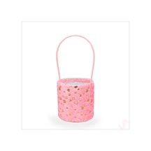 Susle Baby Hortum Saplı Kalpli Pembe Pelüş Kutu Orta Boy - 14 Cm