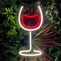 Kadeh Şarap Neon Led Tabela Renkli
