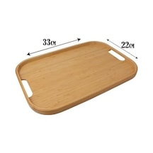 Dikdörtgen Bambu Servis Tepsisi, 2&apos Li Set, 33x22 Cm Ve 40x28 Cm Dikdörtgen Bambu Tepsi 15cm