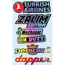 Turkish Airlines Zalım Edition Personal Hologram Arka Cam Sticker 30x20