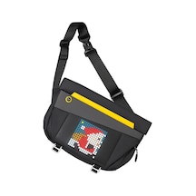 Divoom Pixoo Slingbag-v Siyah Ledli Ekran App Kontrollü Postacı Çantası-su Geçirmez Siyah