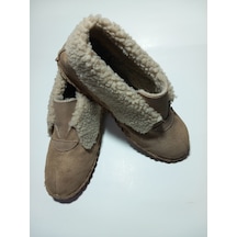 Dışı Hakiki Deri İç Ve Dış Mekanlarda Kullanılan Panduf,bot. Krem