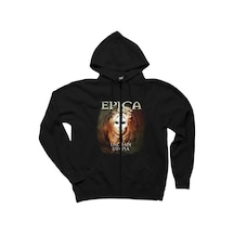 Epica Unchain Utopia Siyah Fermuarlı Kapşonlu Sweatshirt Siyah