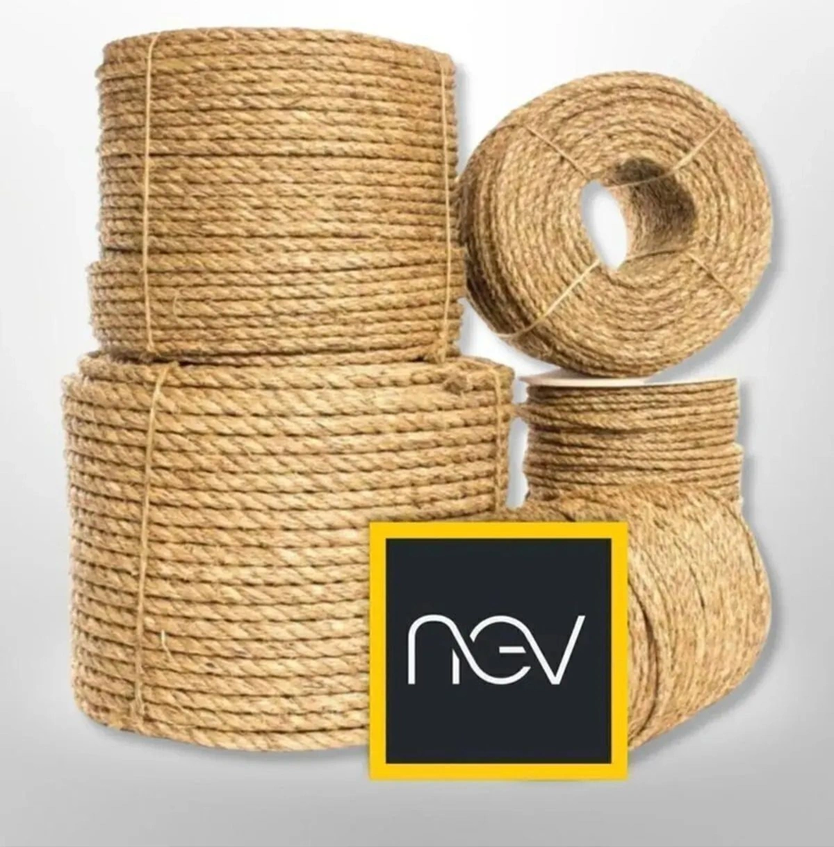 Hasır Ip 4 Mm 10 Metre Jüt Halat Kendir Doğal Ip