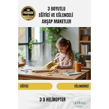 Yeni Sezon Eğitici Öğretici 3 Boyut Ahşap Puzzle Zeka Geliştirici Boyanabilir Oyun Maket Helikopter