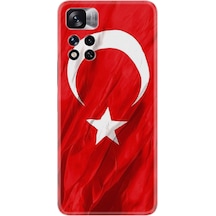 Xiaomi Redmi Note 11 Pro Kılıf Resimli Desenli Baskılı Silikon Şanlı Türk Bayrağı 4 1401
