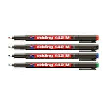 Edding 142 M Permanent Kalem Cam Asetat Cd Kalemi 4 Renk Çok Renkli