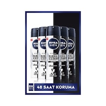 Nivea Invisible Black & White 48H Original Erkek Sprey Deodorant 5 x 150 ML