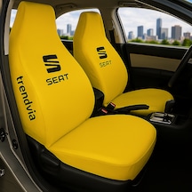 Seat Uyumlu Ön Arka Koltuk Kılıfı Penye Servis Tipi Oto Koltuk Koruma Seti Sarı