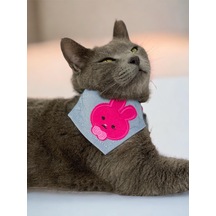 Kemique Pink Bunny Bandana Fular Kedi Kıyafeti