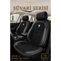 Seat Ibiza 2013-2017 Uyumlu Süvari Serisi 2+1 Ticari Tay Tüyü Siyah Beyaz Koltuk Kılıfı